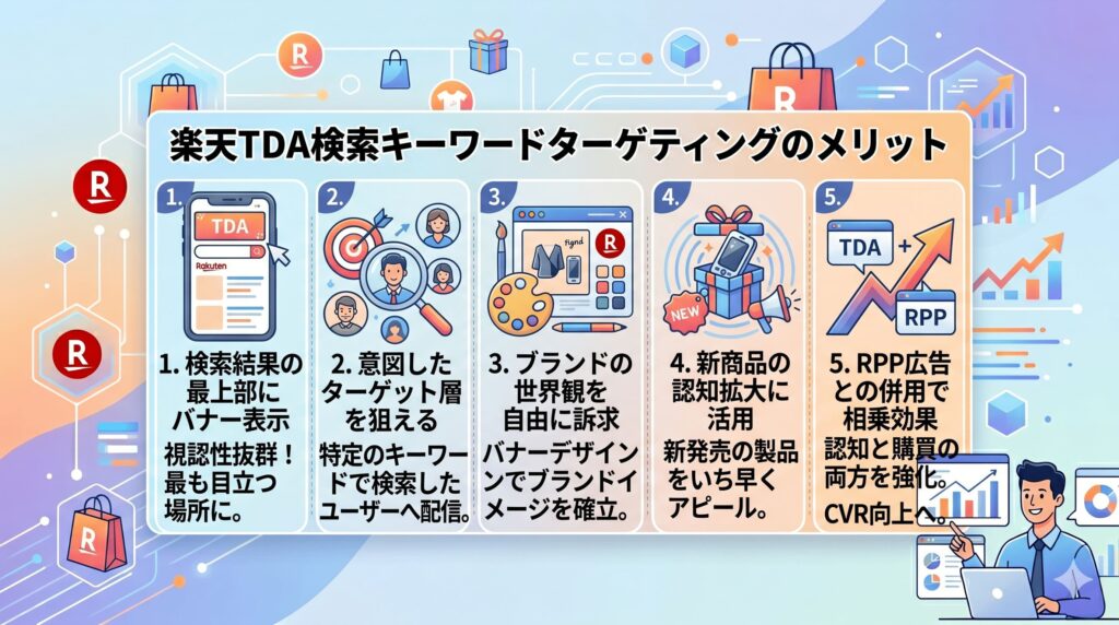 楽天TDA検索キーワードターゲティングのメリットとは?