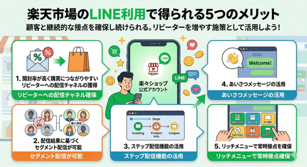 楽天市場のLINE利用で得られる5つのメリット