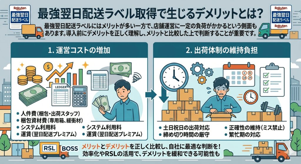 最強翌日配送ラベル取得で生じるデメリットとは?