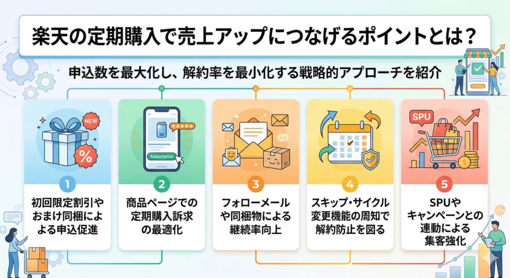 楽天の定期購入で売上アップにつなげるポイントとは？