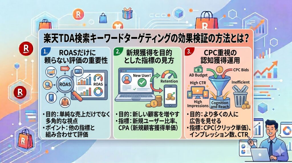 楽天TDA検索キーワードターゲティングの効果検証の方法とは?