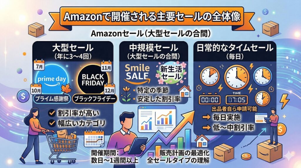 Amazonで開催される主要セールの全体像