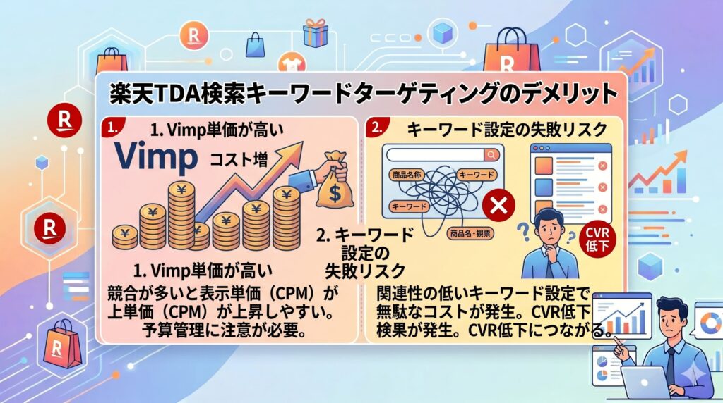楽天TDA検索キーワードターゲティングのデメリットとは?