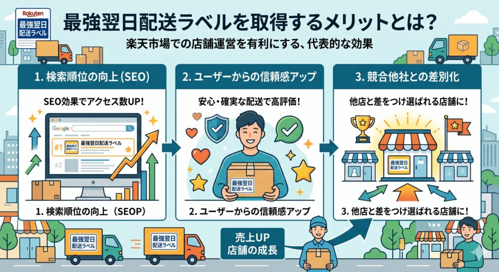 最強翌日配送ラベルを取得するメリットとは?