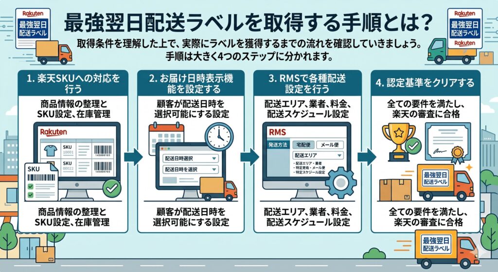 最強翌日配送ラベルを取得する手順とは?