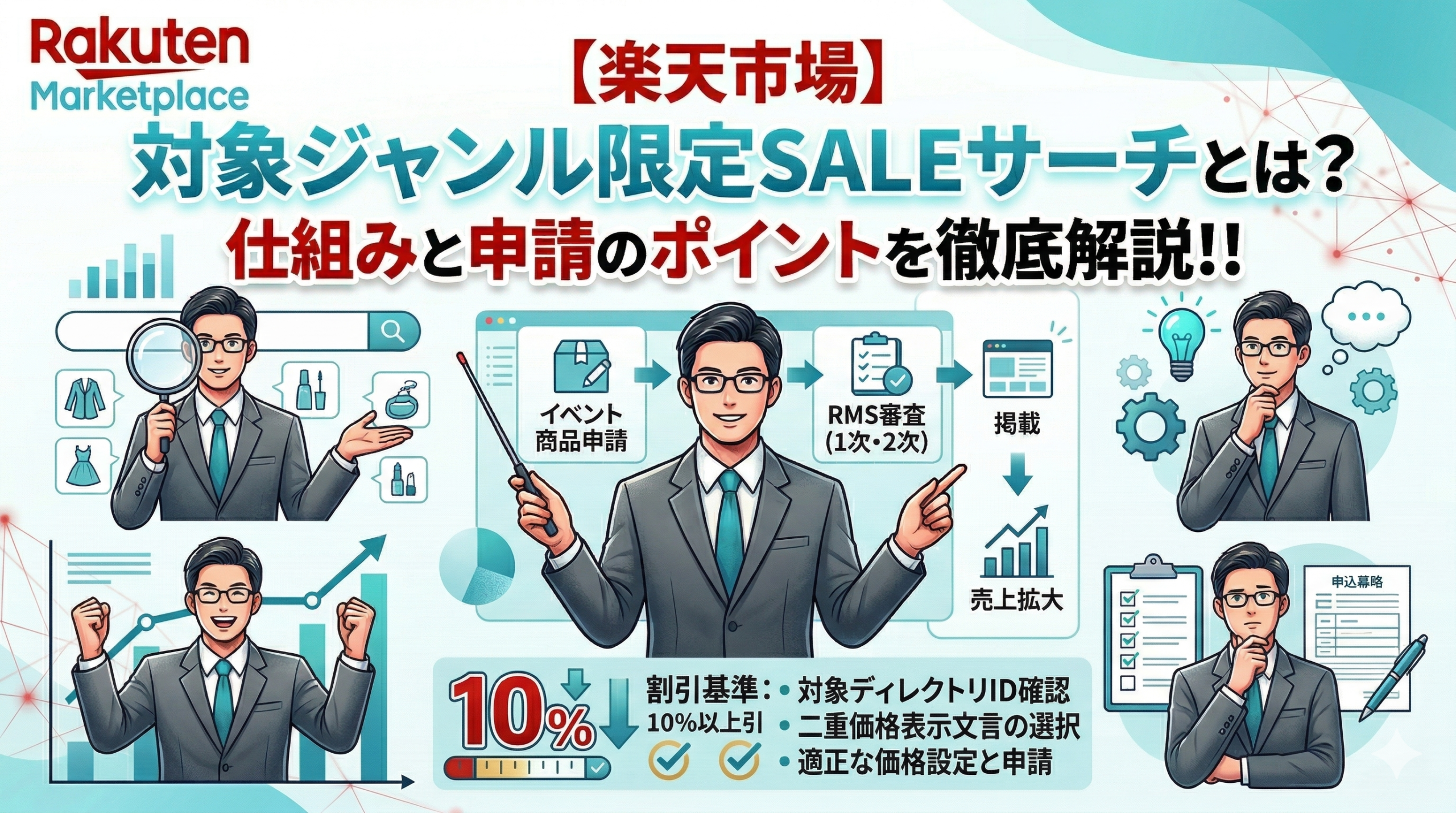 【楽天市場】対象ジャンル限定SALEサーチとは？仕組みと申請のポイントを徹底解説！！