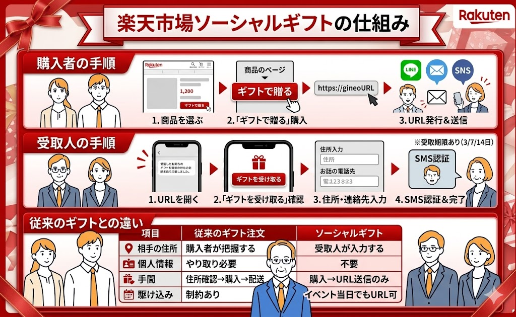 楽天市場ソーシャルギフトの仕組み