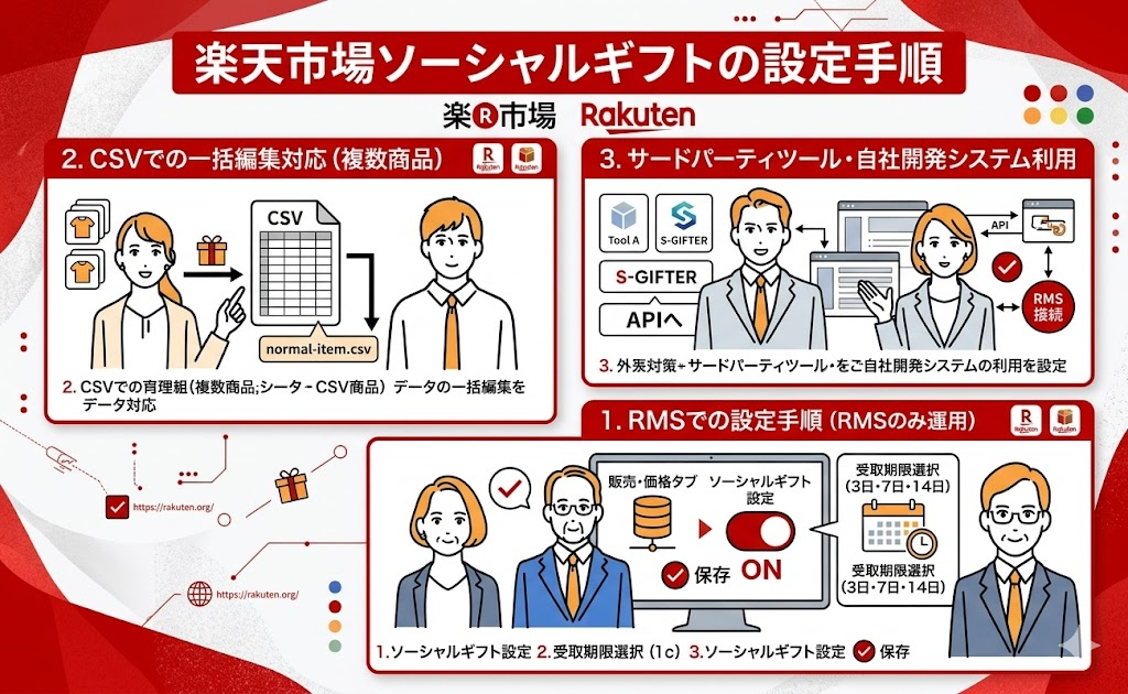 楽天市場ソーシャルギフトの設定手順