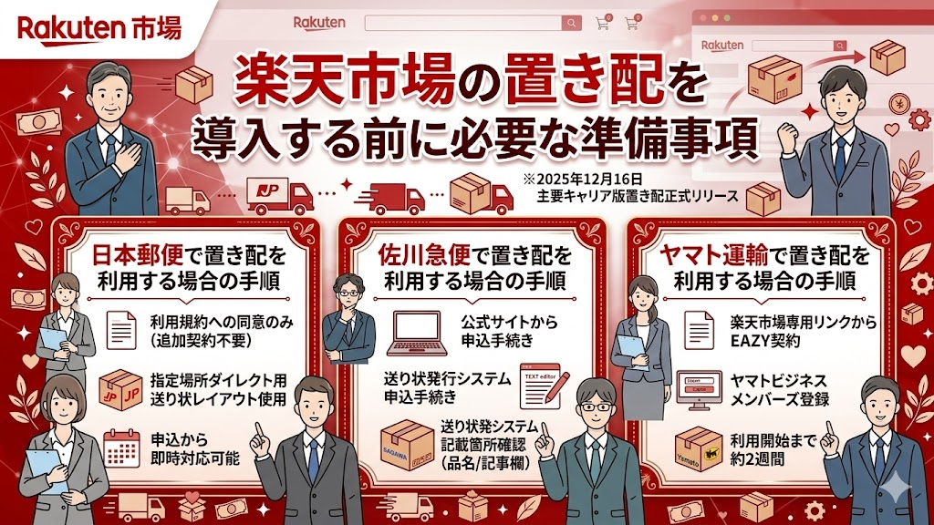 楽天市場の置き配を導入する前に必要な準備事項