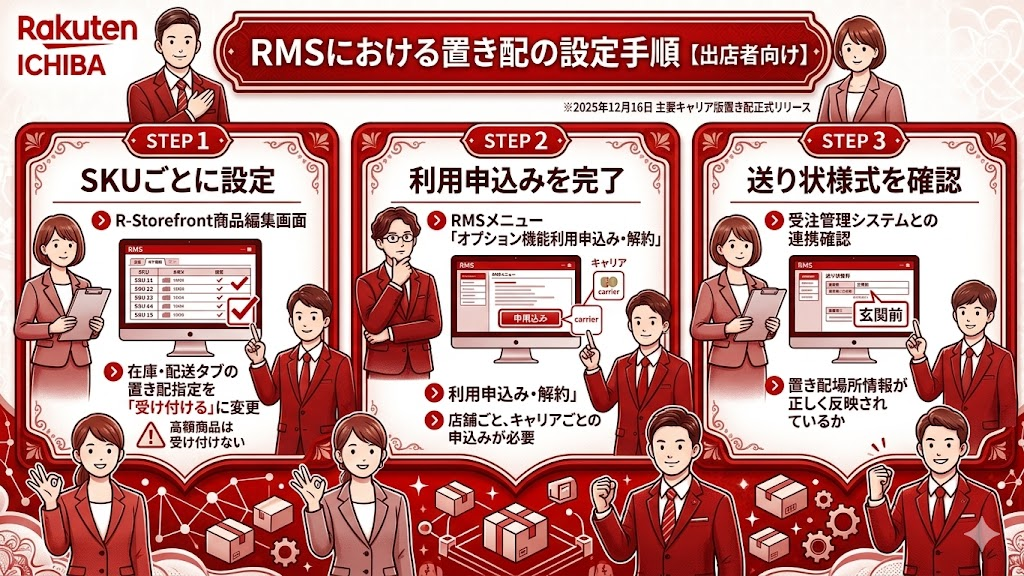RMSにおける置き配の設定手順【出店者向け】