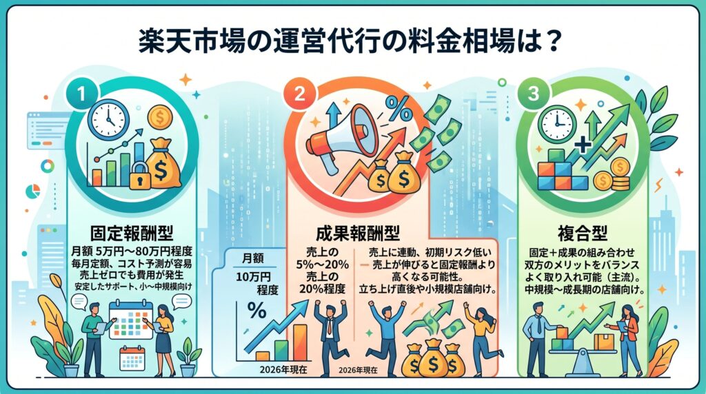 楽天市場の運営代行の料金相場は？