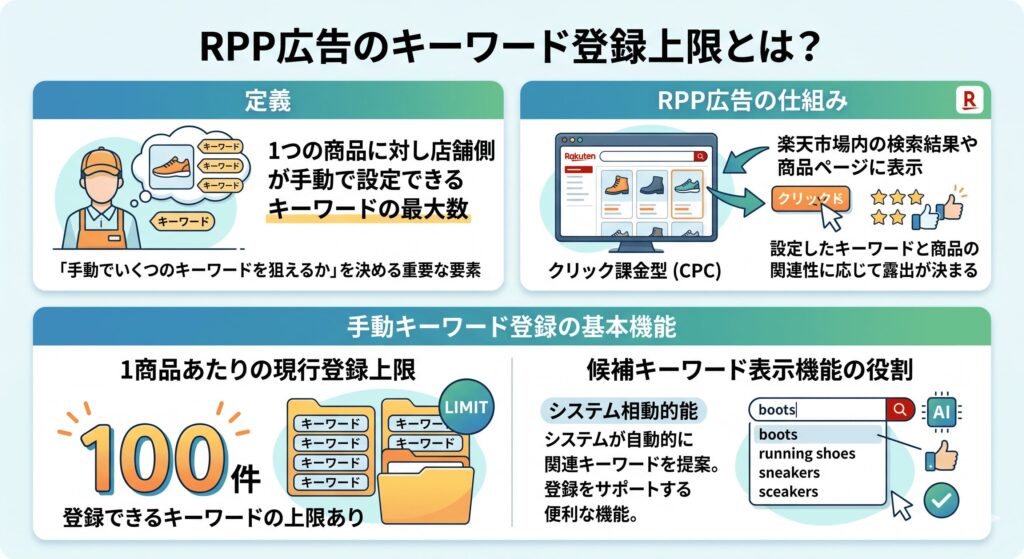 RPP広告のキーワード登録上限とは？