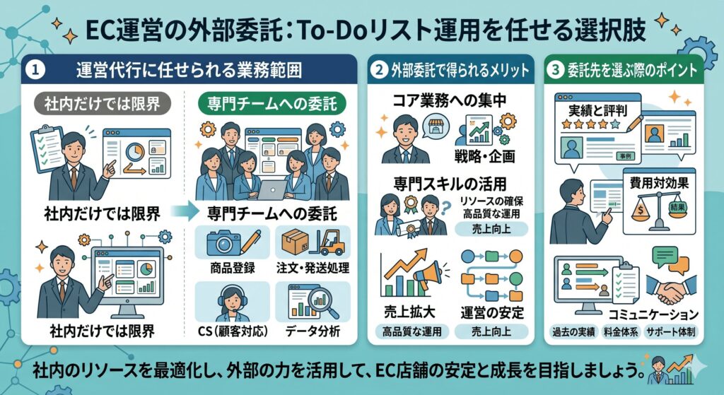 ECのtodoリスト運用を外部に任せる選択肢とは？