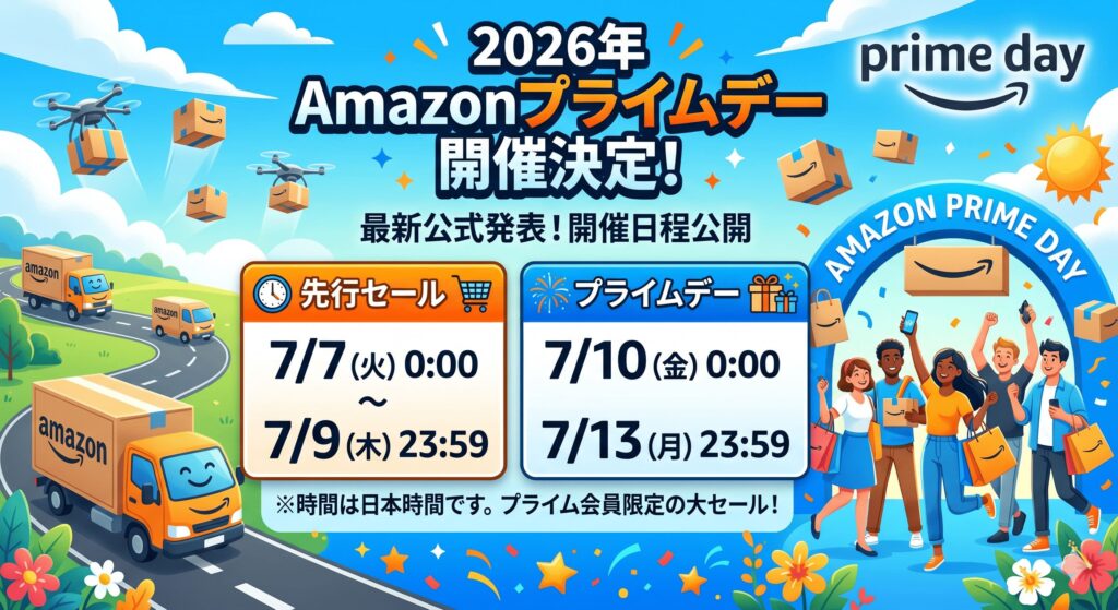 2026年のAmazonプライムデーはいつ開催されるのか？