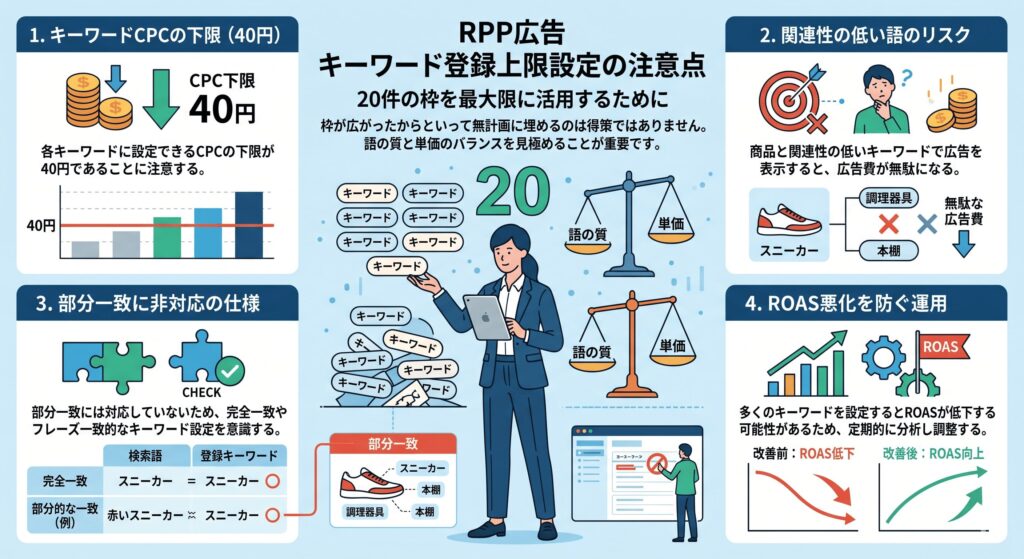 RPP広告のキーワード上限設定の注意点とは？