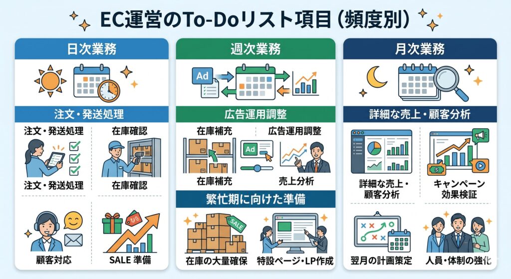 ECのtodoリストに入れるべき業務項目とは？