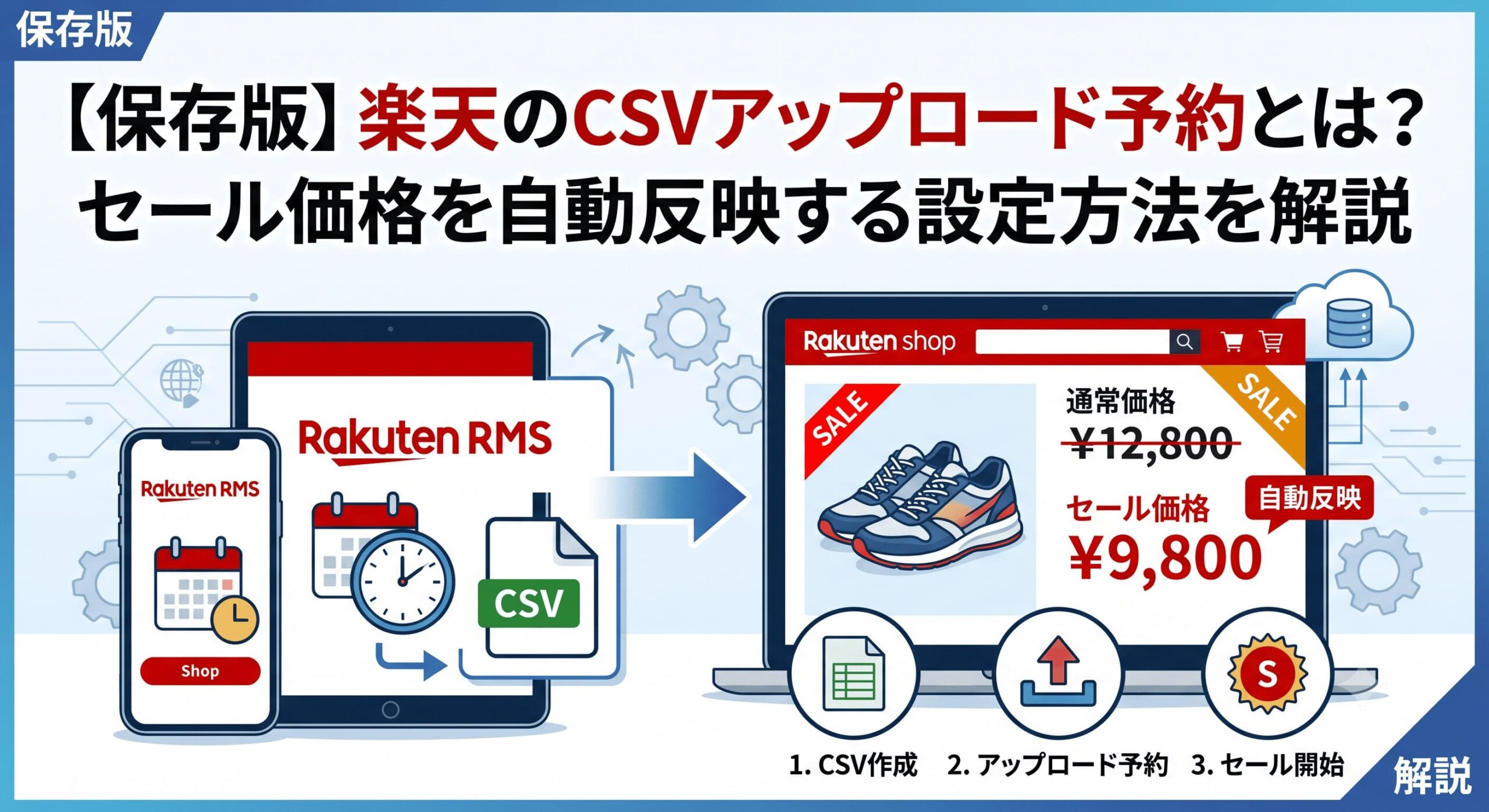 楽天CSVアップロード予約